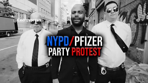 NYPD Pfizer Party Protest with NYC’s Mayor