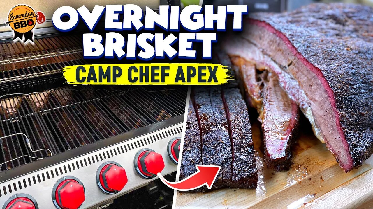 OVERNIGHT Grass Fed Brisket on the Camp Chef APEX Pellet Grill How to Smoke Brisket Camp Chef APEX