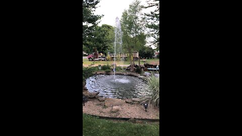 Relaxing Pond and Fountain