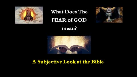 Welcome to The Bible Decoded - the Fear of God