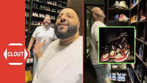 DJ Khaled Shows Fat Joe His Rare Sneaker Collection!