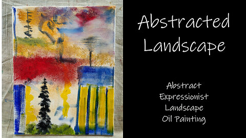 "Abstracted Landscape" Expressionist Oil Painting 11x14 #forsale