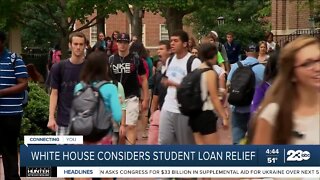 White House considering student loan relief plan