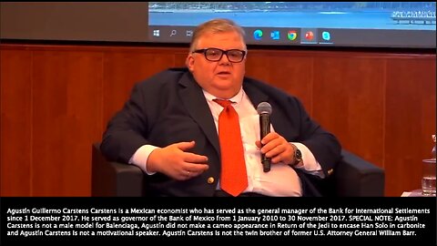 Agustín Carstens | Who Is Agustín Carstens? Who Is the REAL Agustín Carstens? “Central Bank Will Have Absolute Control On the Rules & Regulations That Will Determine the Use of (currency) That Central Bank Liability." - Agustín Carstens