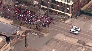 ‘No more silence, end gun violence’: East High students walk out, demand change