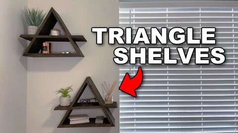 How to Make a Simple Triangle Shelf with FREE PLANS