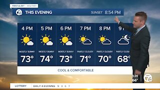 Metro Detroit Forecast: Cooler and more comfortable going into the weekend