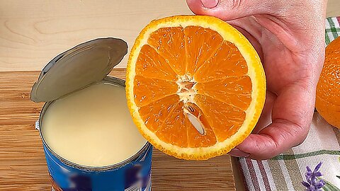 I took an orange and condensed milk, a cold treat ready!