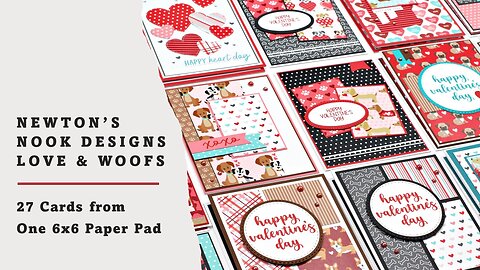 Newton's Nook Designs | Love & Woofs | 27 Cards One Paper Pad