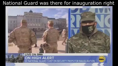 National Guard was there for inauguration right? Messages are all in plain sight