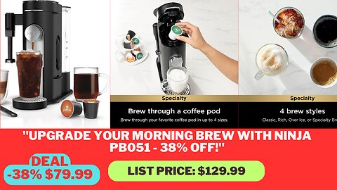 "New & Noteworthy: Save 38% on Ninja PB051 Specialty Coffee Maker at Amazon"