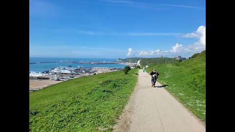 Hiking up the White Cliffs of Dover