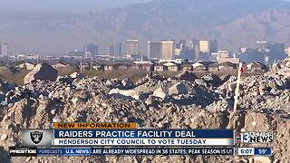 The Raiders' practice facility could be in Henderson