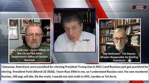 Johnson CIA/Counter-terrorism Office, McGovern CIA: NATO/IDF Terrorists attacked Moscow Concert Goers, Many Dead. Stay away from Malls in NYC or London