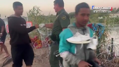 Illegal Immigrant Fist Bumps Border Patrol Agent After He Cuts Through Border Wire