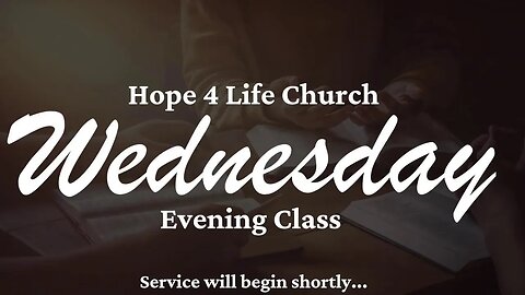 Hope 4 Life Church Live Sunday School Stream Service 07/16/23