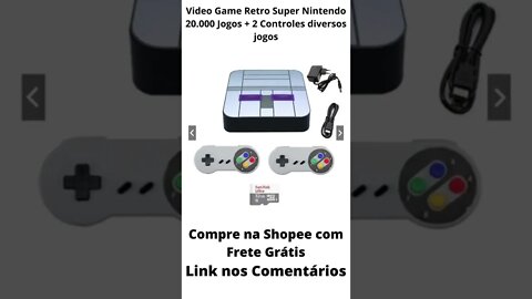 Video Game Retro Super Nintendo 20 000 Jogos + 2 Controles diversos jogos #shorts