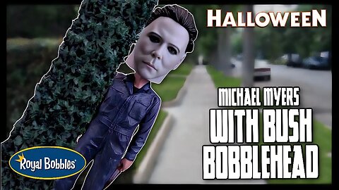Royal Bobbles Halloween Michael Myers with Bush Bobblehead | Spooky Spot 2023