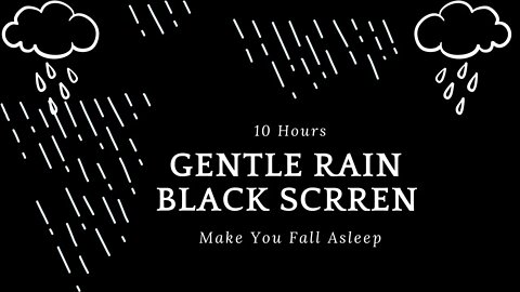 10 Hours NON Stop Gentle Rain Sound In Black Screen | SLEEP Instantly Within a Minutes | Relaxation