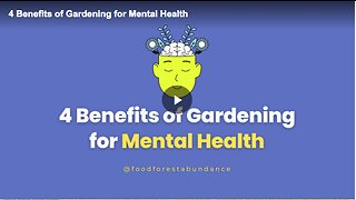 Benefits of gardening for mental health