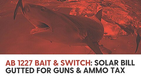 AB 1227 Bait & Switch: Solar bill gutted for guns & ammo tax