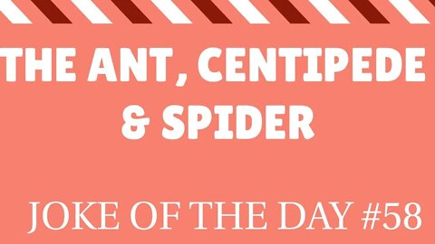 Joke Of The Day #58 - The ANT. CENTIPEDE & SPIDER Throw A Party