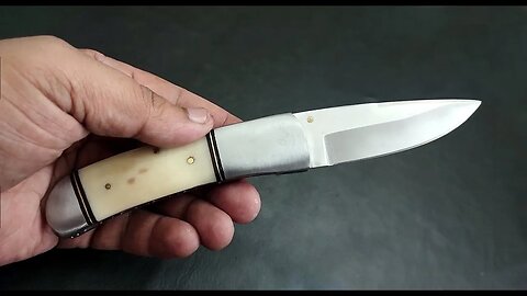 Folding Knife Pocket Knife D2 Tool Steel EDC Handmade Hunting Knife Liner Lock Camel Bone Handle