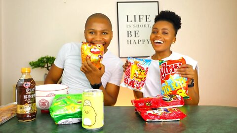 TRYING EXOTIC ASIAN SNACKS IN SOUTH AFRICA | SPICY NOODLE CHALLENGE