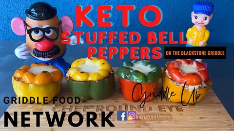 Keto Recipes | Low Carb Stuffed Bell Peppers on the 36” Blackstone Griddle Culinary Series