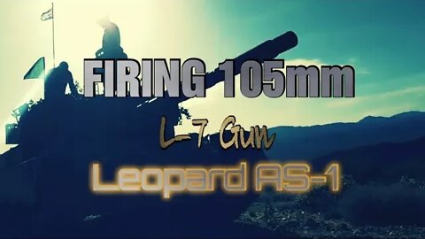 Firing Leopard AS-1, 105mm L-7 Gun. Test fire.