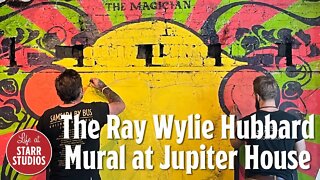 Ray Wylie Hubbard Mural at Jupiter House in Denton, Texas