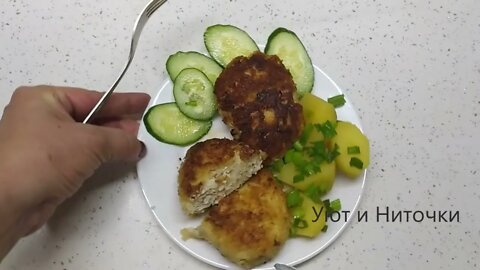 Chicken cutlets with sauerkraut! Куринные котлеты с квашенной капустой!