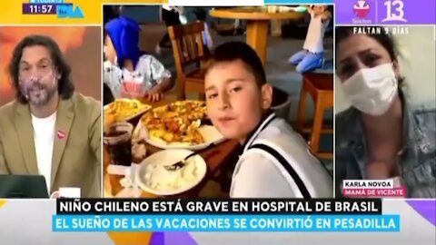 Niño chileno con parálisis tras ponerse la aguja experimental.