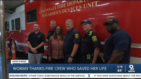 Woman celebrates firefighters who saved her life every year on 'rebirth date'