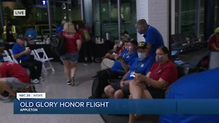 99 local Vietnam and Korean War Veterans take off on Old Glory Honor Flight this morningi