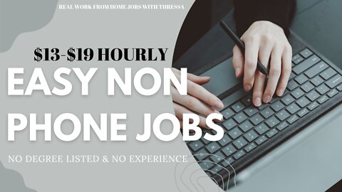 Apply Quick| Earn $13-$19 Hourly| Non Phone Work From Home Jobs 2022