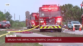 Traffic delayed along I-75 due to brush fire