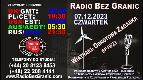 07.12.2023 - 18:30 - „Wiatraki: Obrotowa Zagadka” - EP19/23