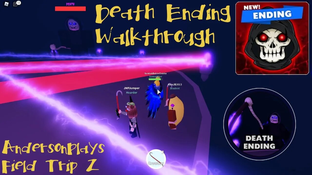 Andersonplays Roblox Field Trip Z How To Get The Death Ending Death