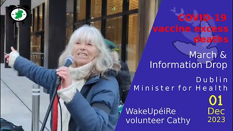 Volunteer Cathy - Wakeupeire March && Information Drop - Dublin, Minister Health