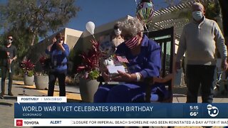 WWII Vet drive-by birthday