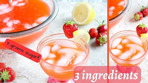 Homemade Strawberry Lemonade | Low Carb, Keto, No Added Sugar