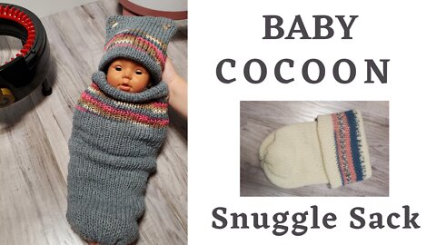 How to knit a newborn cocoon | Baby Snuggle Sack Addi Sentro Knitting Machine Tutorial