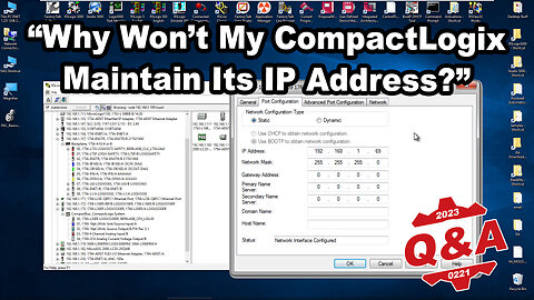 Q & A: Why Does My CompactLogix's IP Address Keep Changing?