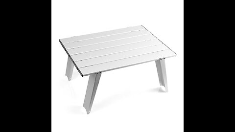 Sunnyfeel Folding Camping Table - Lightweight Aluminum Portable Picnic Table, 18.5x18.5x24.5 In...