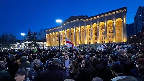 Tbilisi / Georgia - Protests against foreign influence bill continue despite u-turn - 09.03.2023