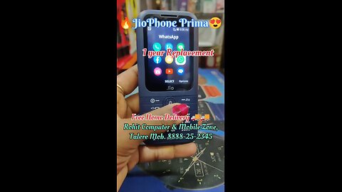 Jio Phone Prima 4G First Look 🔥🔥 WhatsApp & YouTube Working 😍😍 All Mobile Sales & Services 💯💯