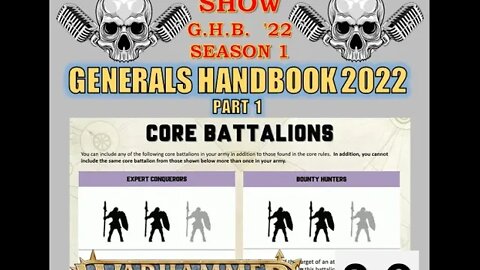Grimdark Live! Warhammer Show – AGE of SIGMAR 3.0: Generals Handbook 2022 Talk PART 1 20220620