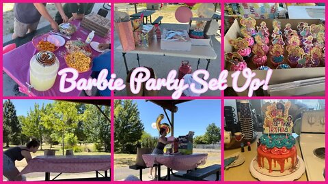 BARBIE BIRTHDAY PARTY PREP | AGE 6 PARTY | SETTING UP FOR MY DAUGHTERS B-DAY PARTY!
