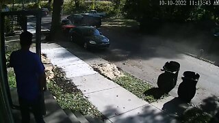 Surveillance video captures pursuit before officer-involved shooting in Detroit